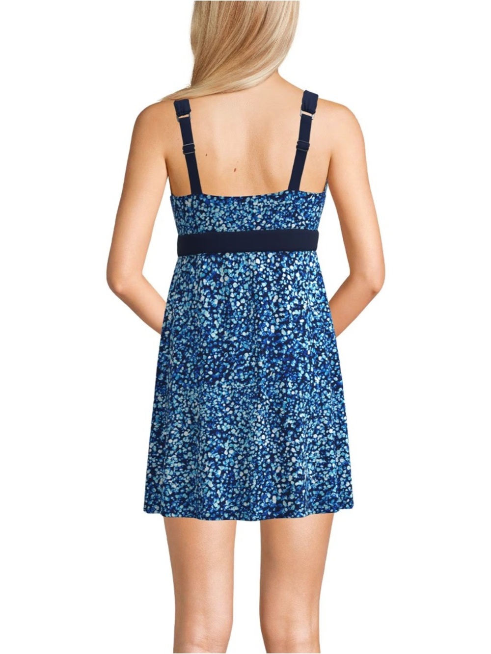 NWT Lands' End Women's Zip Front Swim Dress Comfort UPF 50+ Sun Protection - Picture 3 of 11